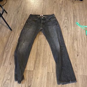 Levi black denim jean 34w 34l
